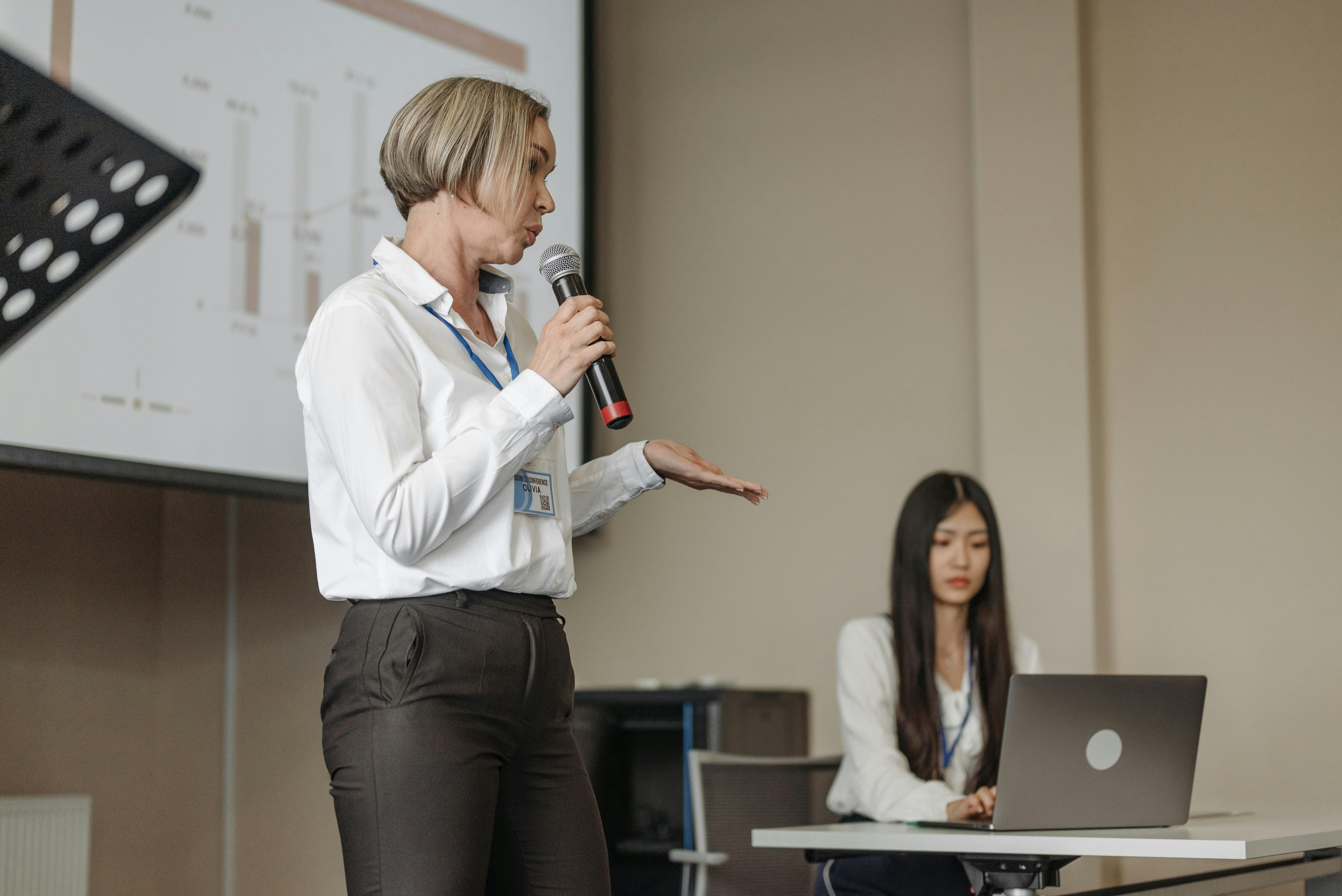 Woman building professional skills